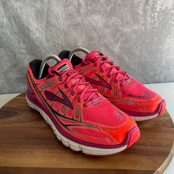 Brooks Womens 11 Transcend Ultimate Ride 1201501B878 Pink Running Shoes Sneakers - Picture 3 of 16